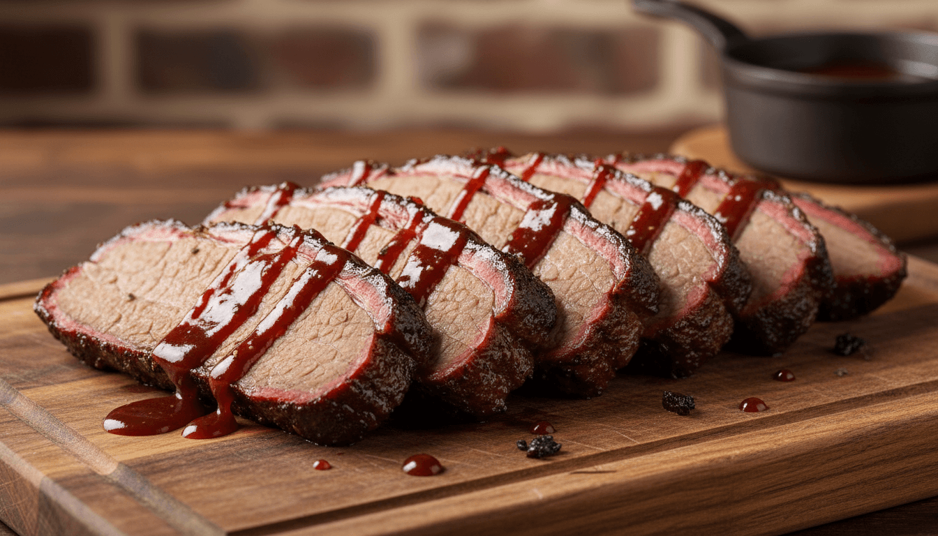 Signature brisket BBQ slow-smoked and glazed
